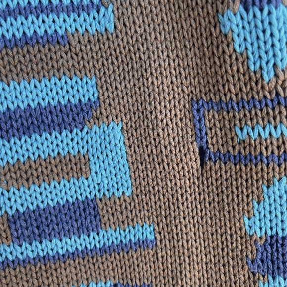 BOSTON PROPER Aztec Ruffle Cardigan S Open Front Longline Southwestern Sweater - Picture 3 of 3